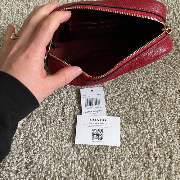 Coach Clutch Bag, wrist purse, red - Picture 2 of 5